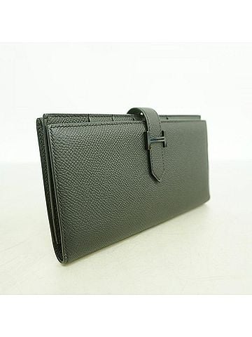 Hermès Hermes Bearn Soufflet Long Wallet, Veau Epsom Leather, So Black, U Stamp, Men's/Women's (view 2)