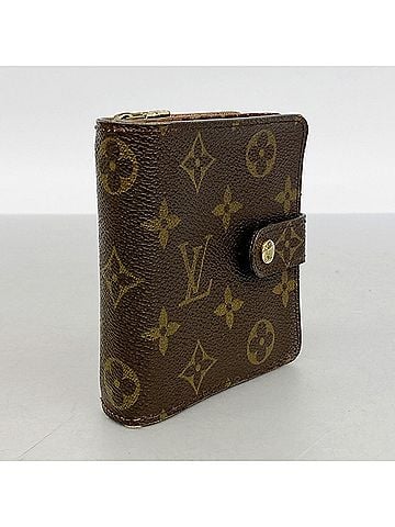Louis Vuitton Louis Vuitton Monogram Compact Zip Wallet M61667 Brown Women's (view 2)