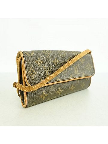 Louis Vuitton Louis Vuitton Monogram Pochette Twin PM Shoulder Bag M51854 Brown Women's (view 2)