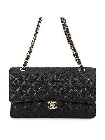 Chanel Chanel Chain Shoulder Bag Matelassé 25 Coco Mark Double Caviar Skin A01112 CHANEL Black Handbag Women's (view 1)