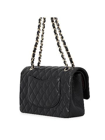 Chanel Chanel Chain Shoulder Bag Matelassé 25 Coco Mark Double Caviar Skin A01112 CHANEL Black Handbag Women's (view 2)