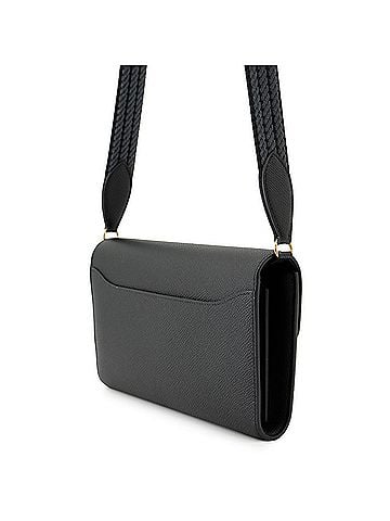 Hermès Hermes Constance Tougo Long Wallet, Sangle Cordage, Black Epsom Leather, W Stamp, HERMES WALLET (view 2)