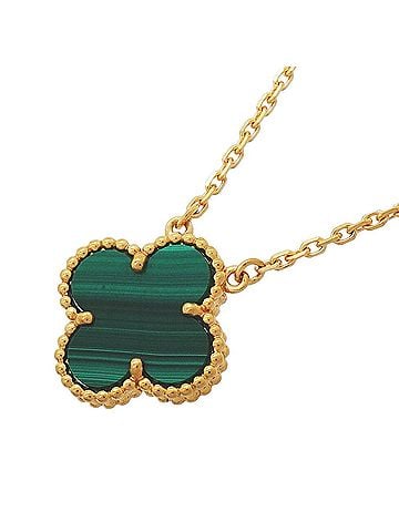 Van Cleef & Arpels Van Cleef &amp; Arpels Alhambra Necklace, 18K Yellow Gold with Malachite Green Stone, for Women (view 1)