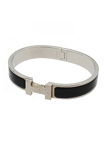 Hermès Hermes Bangle Clic Clac PM Metal Silver Black Men's (view 1)