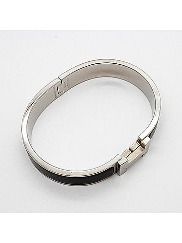 Hermès Hermes Bangle Clic Clac PM Metal Silver Black Men's (view 2)