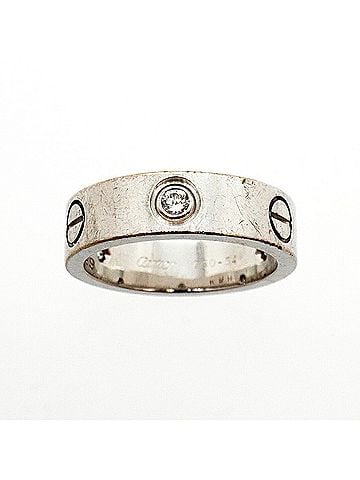 Cartier Cartier Love Ring, 3PD, 18K White Gold, Diamond, Size #54, Ladies' (view 2)