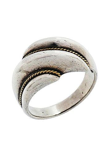Tiffany & Co. Tiffany &amp; Co. Twist Rope Ring, 18K Yellow Gold (KYG), Sterling Silver 925, Women's (view 1)