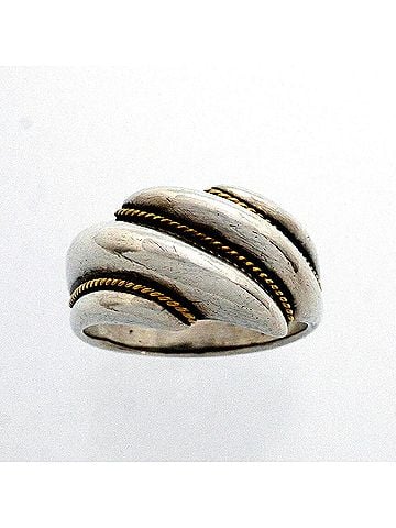 Tiffany & Co. Tiffany &amp; Co. Twist Rope Ring, 18K Yellow Gold (KYG), Sterling Silver 925, Women's (view 2)