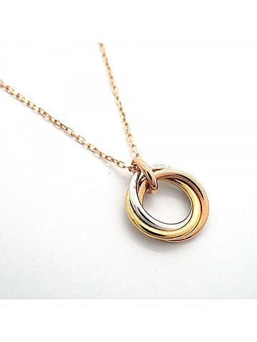 Cartier Cartier Trinity Necklace, available in 18K Yellow Gold (KYG), White (18KWG), and Pink (18KPG), featuring diamonds for women. (view 2)