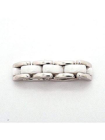 Chanel Chanel Ultra Collection Ring, 18K White Gold, Ceramic, White, Women's (view 2)