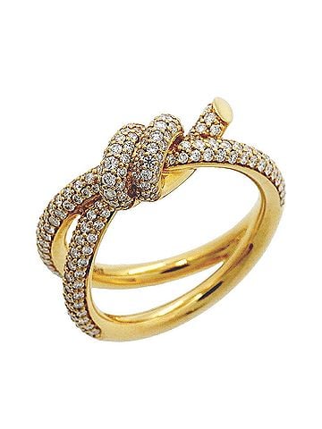 Tiffany & Co. Tiffany &amp; Co. Knot Double Row Ring, 18K Yellow Gold, 0.62ct Diamond (Women's) (view 1)