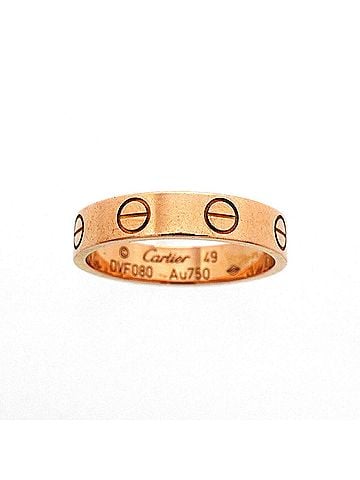 Cartier Cartier Mini Love Ring, 18K Pink Gold, Women's (view 2)
