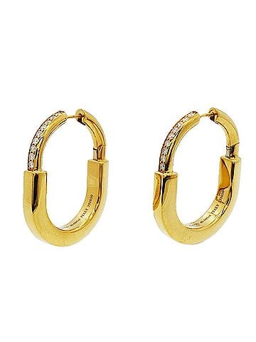 Tiffany & Co. Tiffany &amp; Co. Rock Earrings, Medium, 18K Yellow Gold, 0.095ct Diamond, Women's (view 1)