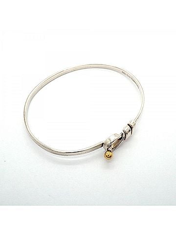 Tiffany & Co. Tiffany &amp; Co. Hook Eye Bangle, 18K Yellow Gold (KYG), Sterling Silver 925, Women's (view 2)