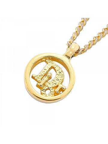 Christian Dior Christian Dior Necklace, Circle, GP Plated Gold, Women's (view 1)