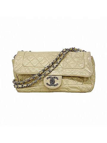 Chanel Chanel Matelassé Shoulder Bag, Double Chain, Calfskin, Beige, Women's, P3135171 (view 1)