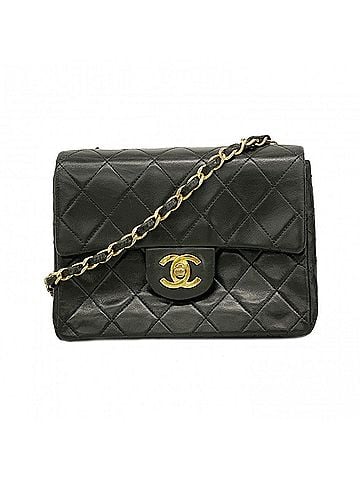 Chanel Chanel Mini Matelassé Chain Shoulder Bag, Lambskin, Black, Women's, P3112535 (view 1)