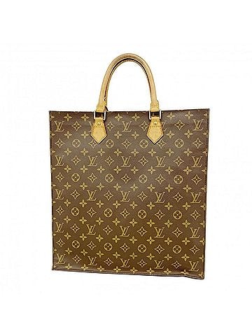 Louis Vuitton Louis Vuitton Monogram Sac Plat Tote Bag M51140 Brown Women's P3086773 (view 1)