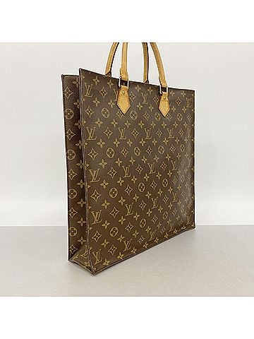 Louis Vuitton Louis Vuitton Monogram Sac Plat Tote Bag M51140 Brown Women's P3086773 (view 2)
