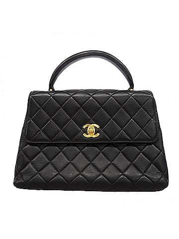 Chanel Chanel Matelassé Lambskin Handbag, Black, Women's, OP014927 (view 1)