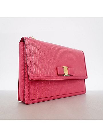 Salvatore Ferragamo Salvatore Ferragamo Vara Leather Shoulder Bag, Pink, Women's OP012916 (view 2)