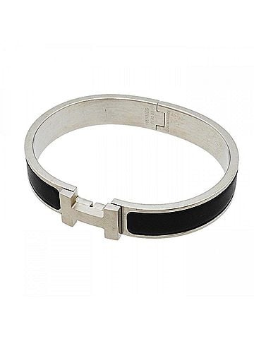 Hermès Hermes Bangle Clic Clac PM Metal Silver Black Men's Women's (view 1)