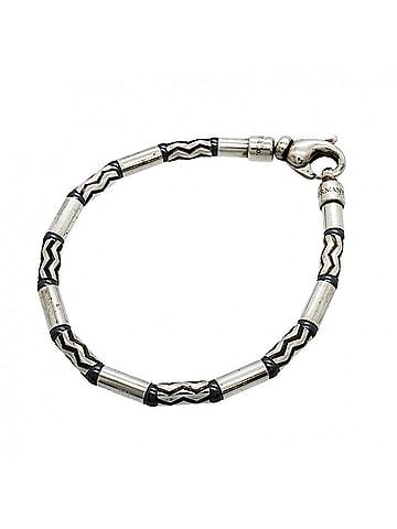 Tiffany & Co. Tiffany &amp; Co. Aztec Zigzag Bracelet, Sterling Silver 925, Hematite, Grey, Men's Women's (view 1)