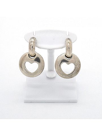 Tiffany & Co. Tiffany &amp; Co. Pierced Heart Earrings, Sterling Silver 925, Women's (view 2)