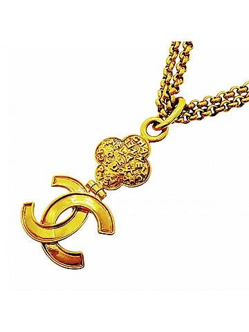 Chanel Chanel necklace, Coco Mark, GP plated gold, women's. (view 1)