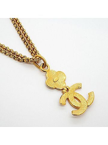Chanel Chanel necklace, Coco Mark, GP plated gold, women's. (view 2)