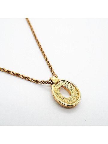 Christian Dior Christian Dior Necklace, GP Plated, Rhinestone, Gold, Women's (view 2)