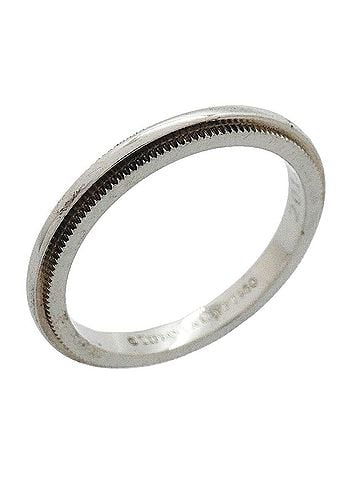 Tiffany & Co. Tiffany &amp; Co. ring, milgrain design, Pt950 platinum, women's. (view 1)