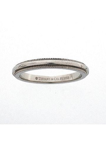 Tiffany & Co. Tiffany &amp; Co. ring, milgrain design, Pt950 platinum, women's. (view 2)