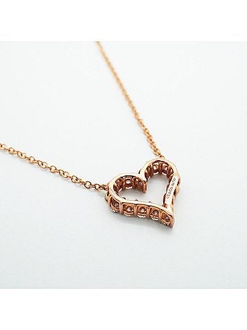 Tiffany & Co. Tiffany &amp; Co. Sentimental Heart Necklace, 18K Pink Gold, Diamond, Women's (view 2)
