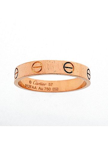 Cartier Cartier Mini Love Ring, 18K Pink Gold, Men's (view 2)