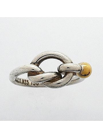 Tiffany & Co. Tiffany &amp; Co. Hook Eye Ring, 18K Yellow Gold (KYG), Sterling Silver 925 (Women's) (view 2)