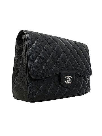 Chanel Chanel Shoulder Bag, Large Matelassé, Double Chain, Caviar Leather, Black, Women's, P3278999 (view 2)