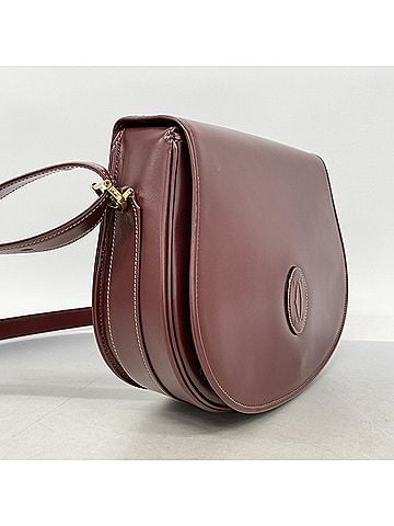 Cartier Cartier Must Shoulder Bag, Leather, Bordeaux, Women's, P3266409 (view 2)