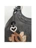 Brighton 100% Leather Floral Black Gray Hobo One size - photo 3