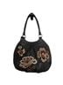 Brighton 100% Leather Floral Black Gray Hobo One size - photo 1