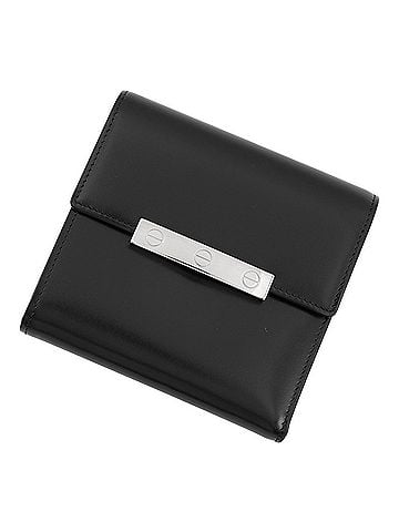 Cartier Cartier Tri-fold Wallet Love Collection Leather Black WALLET (view 1)