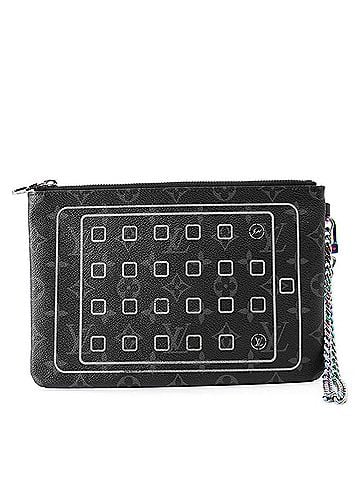 Louis Vuitton Louis Vuitton Monogram Eclipse Clutch iPad Pouch M64449 LOUIS VUITTON Case Fragment Hiroshi Fujiwara Handbag (view 1)