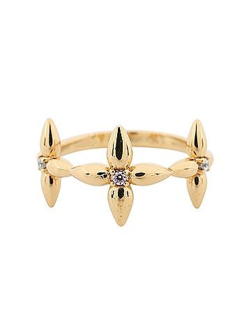 Louis Vuitton Louis Vuitton Louisette Signature Metal Ring, Size S, M1439S. (LOUIS VUITTON ring, women's ring) (view 1)