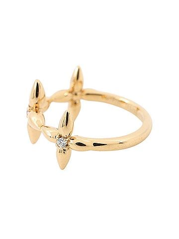 Louis Vuitton Louis Vuitton Louisette Signature Metal Ring, Size S, M1439S. (LOUIS VUITTON ring, women's ring) (view 2)