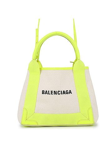 Balenciaga Balenciaga handbag, Navy Cabas XS, canvas, 390346, BALENCIAGA 2-way shoulder bag. BALENCIAGA. (view 1)