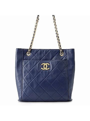 Chanel Chanel Chain Tote Bag Matelassé Handbag Small Coco Mark AS2295 CHANEL Women's (view 1)