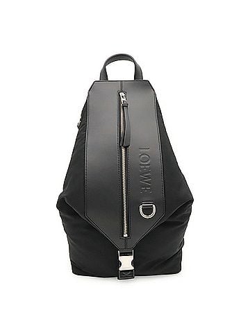 Loewe LOEWE Convertible Backpack Small Rucksack Shoulder Bag Nylon Leather Black LEB777W22X02 (view 2)