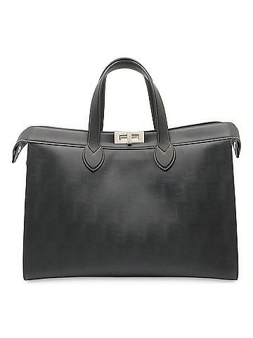Fendi FENDI Peekaboo I.U. 48 Tote Bag, Large Tote, Leather, Black, Shoulder Bag/Handbag (Pouch missing), 7VA566 (view 2)