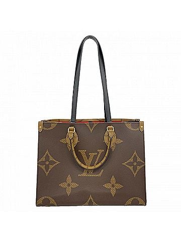Louis Vuitton Louis Vuitton Monogram Giant Reverse OnTheGo MM Tote Bag M45321 Brown 2-way bag for women P3321683 (view 1)
