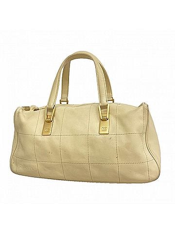 Chanel Chanel handbag, chocolate bar design, lambskin, ivory, women's, P3321602 (view 1)